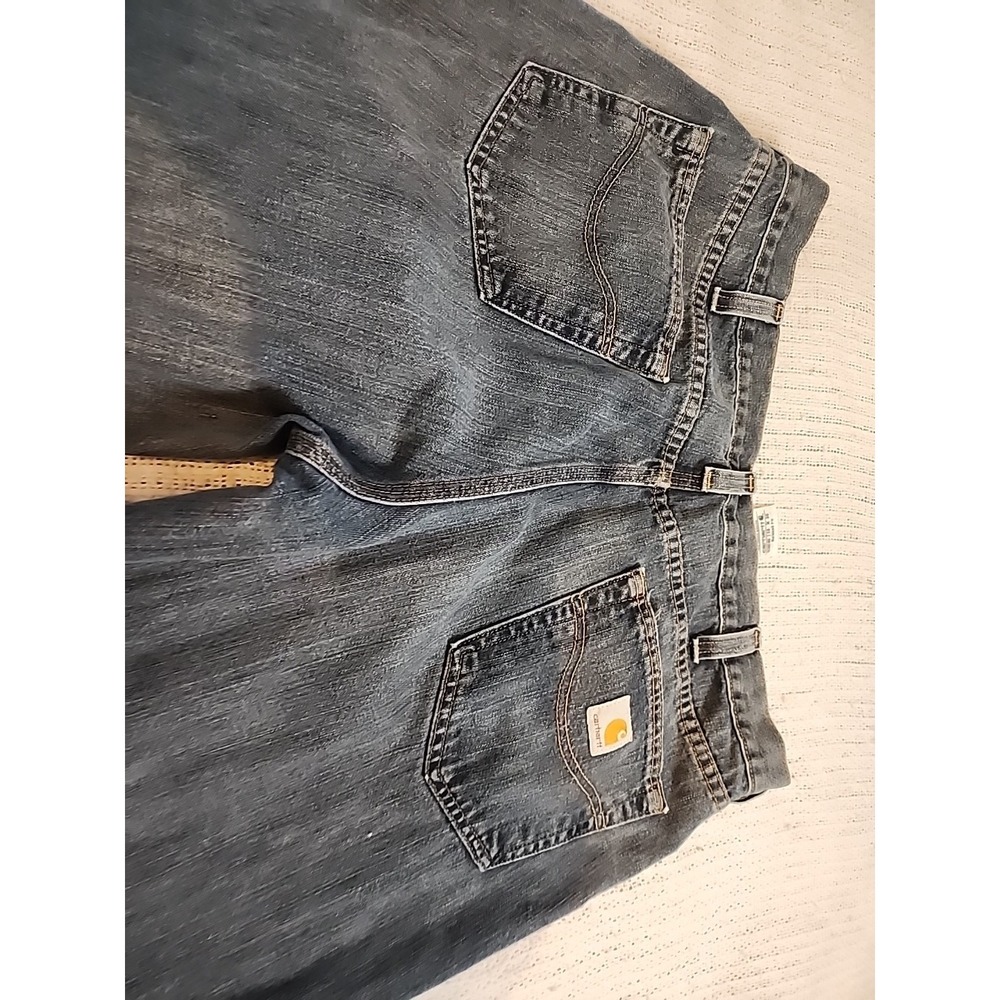 Carhartt Mens Size Relaxed Fit Denim Blue Jeans RN# 14806 Size 38X30 - Picture 5 of 6